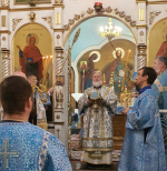 Епископ Глазовский и Игринский Виктор совершил Божественную литургию в Покровском храме с. Красногорское по случаю престольного праздника